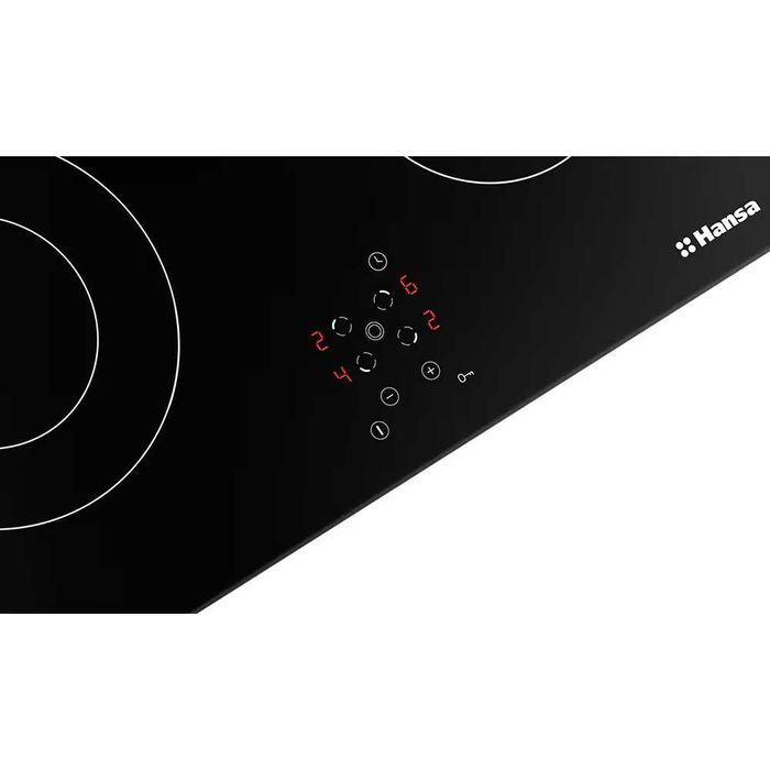 Vand plita electrica incorporabila HANSA BHC66506, Vitroceramica, 4 arzatoare, Touch Control, negru , noua