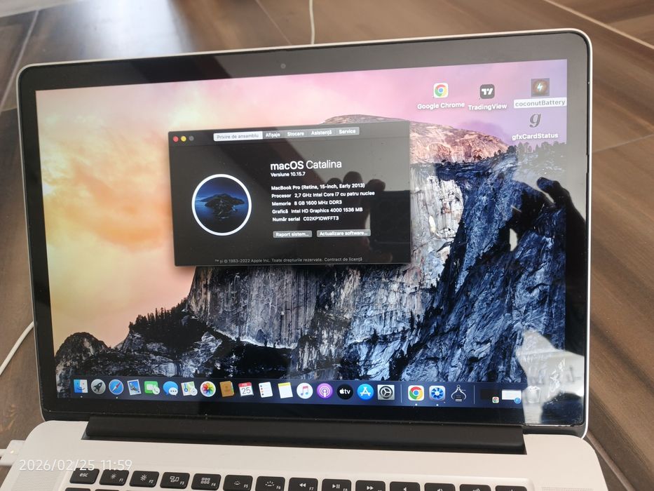 Piese macbook A1398 sau întreg baterie ecran ssd