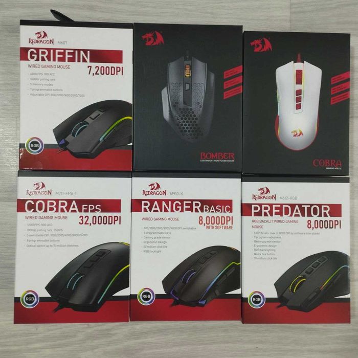 Мышки REDRAGON ПРОВОДНЫЕ игровые  .Количество есть