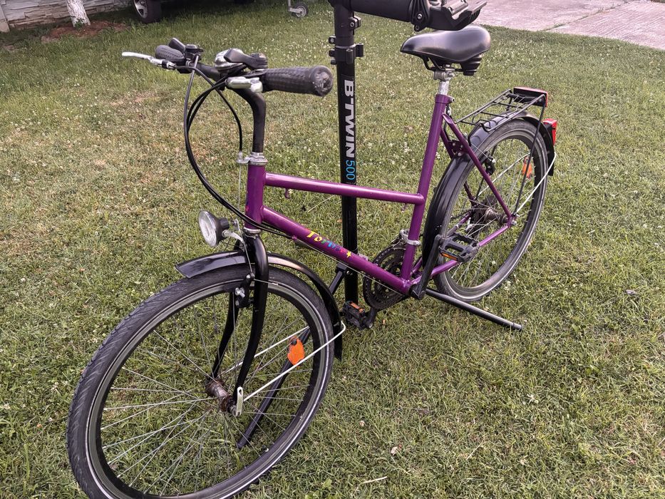 Bicicletă Torino 26” cu viteze Shimano, portbagaj și apărător