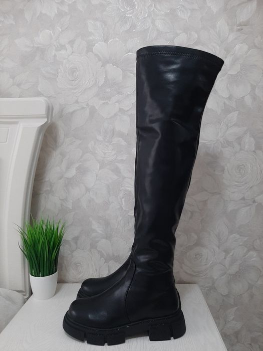 Зимние сапоги ботфорты