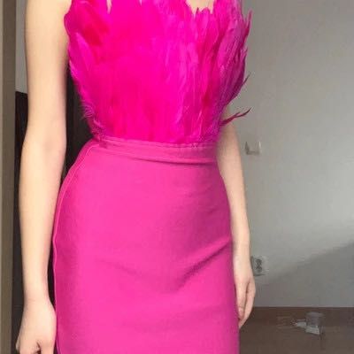 Rochie de ocazie cu pene