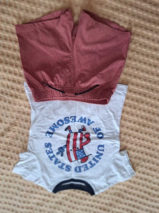 Костюмчик тройка летний фирмен.на 1-1.5 года