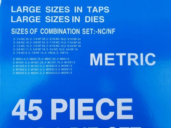 Set metric profesional de tarozi si filiere mari 45 piese