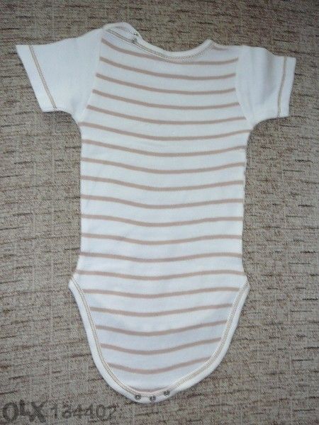 Комплект гащеризонче + боди 0-3 мес. + подарък терлички