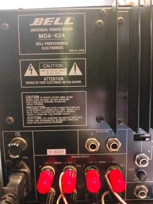 amplificator statie mixer de putere profesional BELL MDA 624