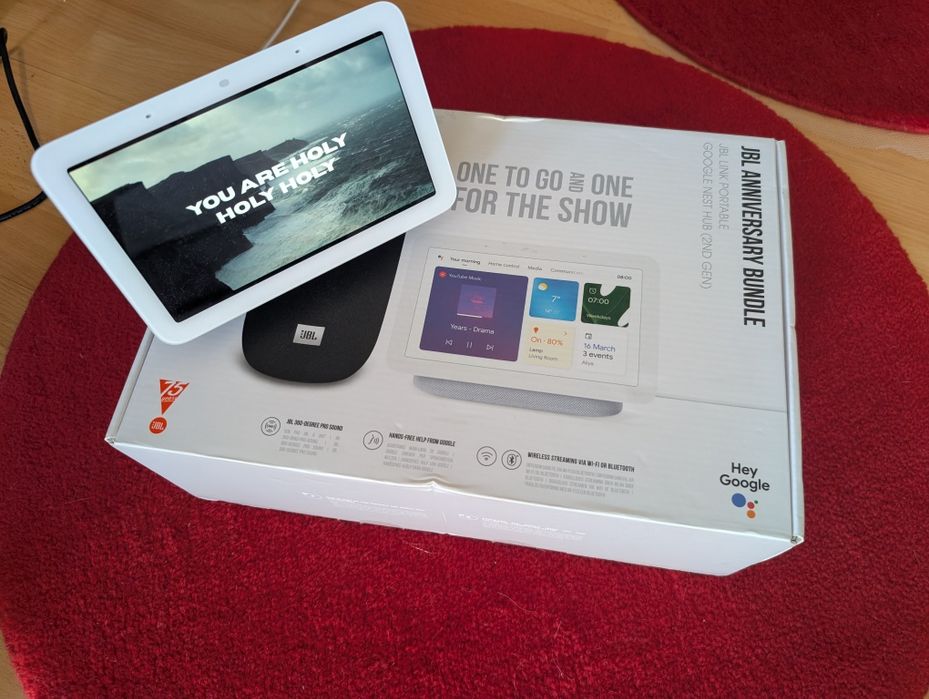 Boxa inteligenta Google Nest Hub (2nd Gen), 7" touchscreen, Wi-Fi, Bluetooth, 3 Microfoane