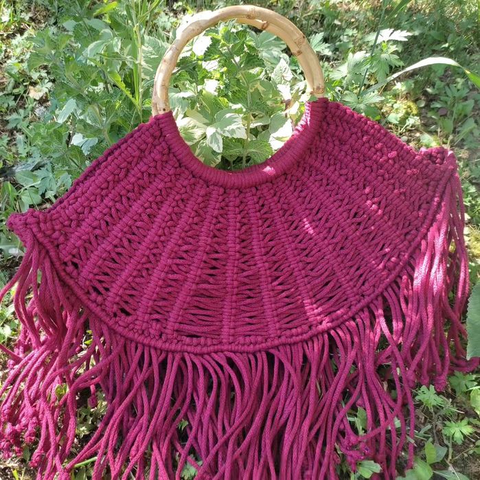 Сумка в технике макраме