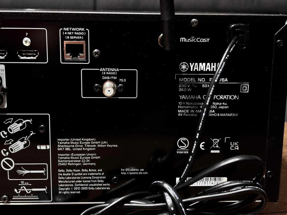 Yamaha RX-V6A Receiver surround 7.2 canale, Dolby Atmos