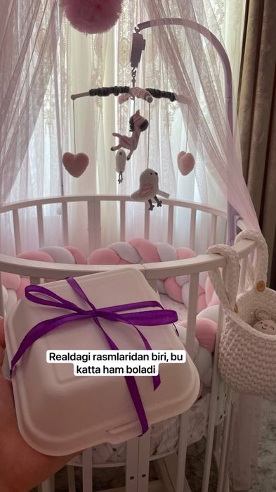 Детская кровать трансформер 8в1 и бортик набор