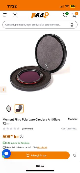 - MOMENT - Filtru de polarizare circulara  - 72 mm