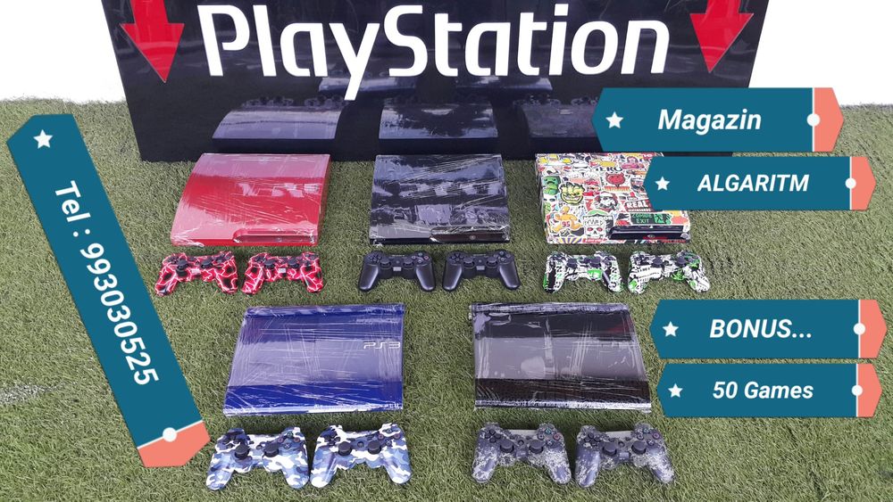 Playstation 3 HD. SLIM + Super SLIM.+ Bonus 40 Top GAMES. 100% GARANTI