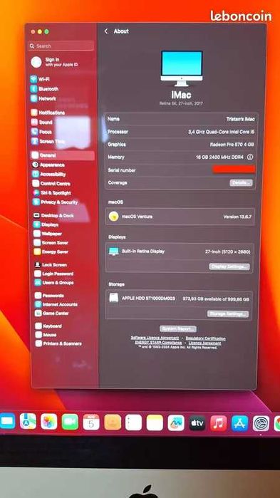 Imac 2017 работен с клавиатура и мишка на apple