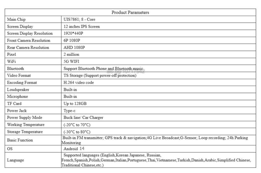 12-инчово смарт огледало с Android 14.0, 4G/LTE и WiFi свързаност