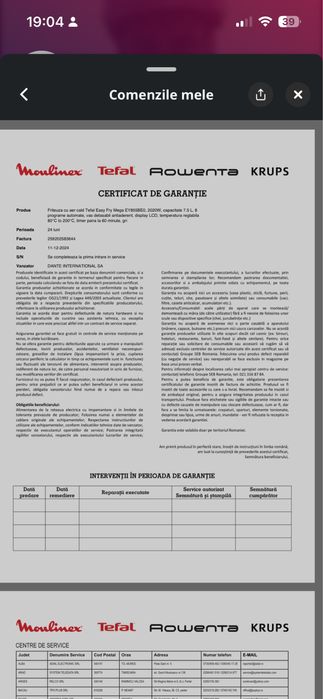 Friteuza cu aer cald Tefal Easy Fry Mega in garantie