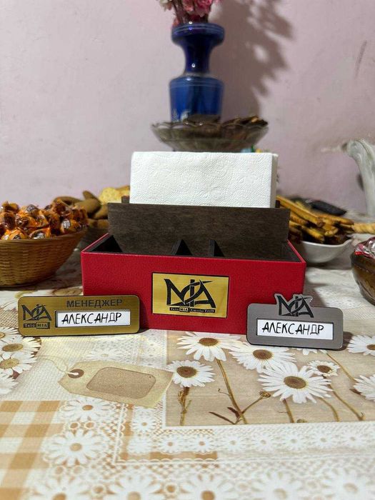 Меню, Чек книжки, Папки на подпись, Бейджики