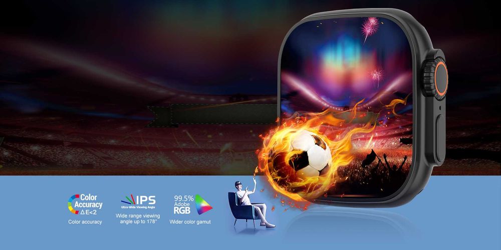 Смарт часовник DT8 Ultra+ 2.1" HD | Bluetooth разговори | IP68 | Android & iPhone