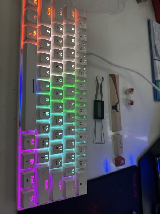 Tastatura qwertykey rice v2 60% alba