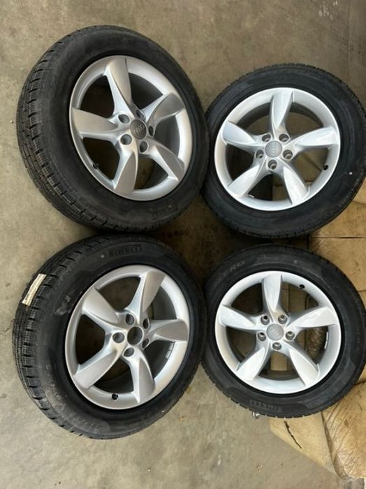 vand jante noi originale Audi A6,A4 pe 17” cu anvelope noi de iarnă