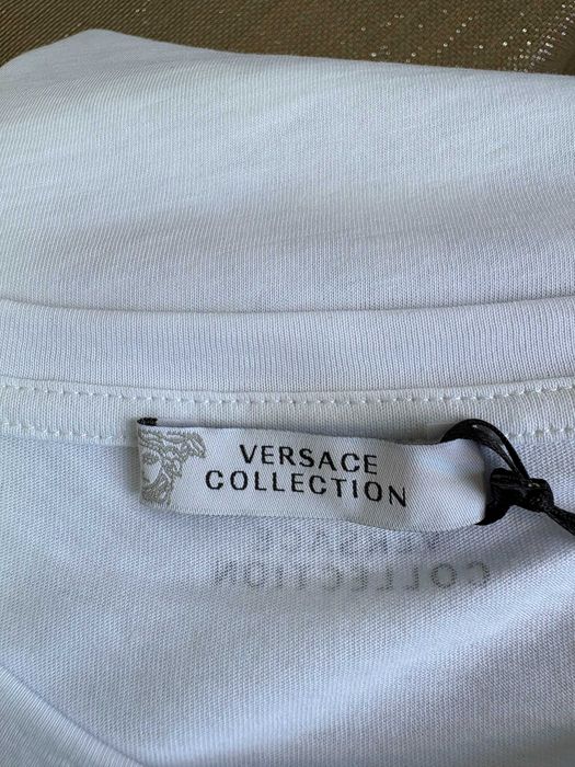 Мъжка тениска Versace Collection с принт, оригинал, нова - S, M, L, XL, XXL - бяло, синьо