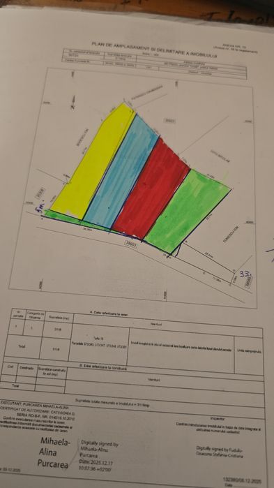 Vind teren parcelat la vladesti priporu.