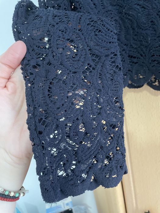 Vand bluza eleganta dantela bleumarin