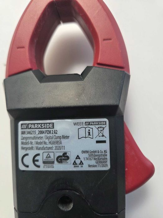 Мултиметър, волтметър амтерметър Parkside PZM 2 A2
