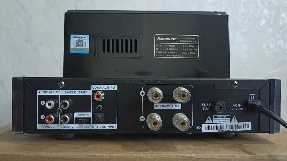 Ламповый усилитель "Nobsound" с колонками "Sanyo" и сабвуфером
