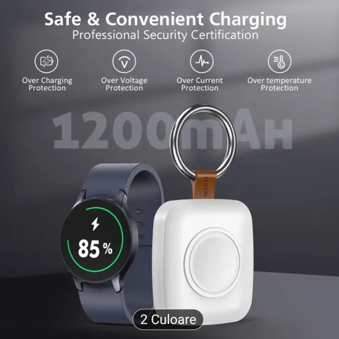 Încarcator wireless portabil 1200 mAh-nou
