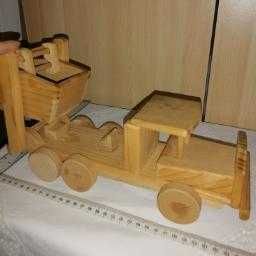 Jucarie din lemn, masina, copii