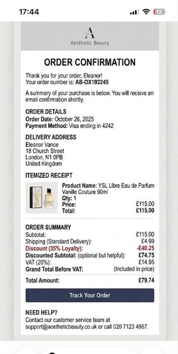 Оригинален Libre Vanille Couture