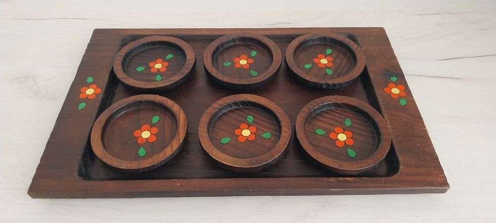 Дървени подложки эа чаши