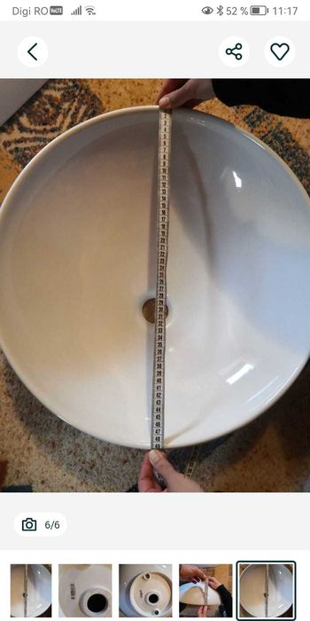 Chiuveta/lavoar ceramic, NOU Made in Italy, pt. blat, la sfert de pret