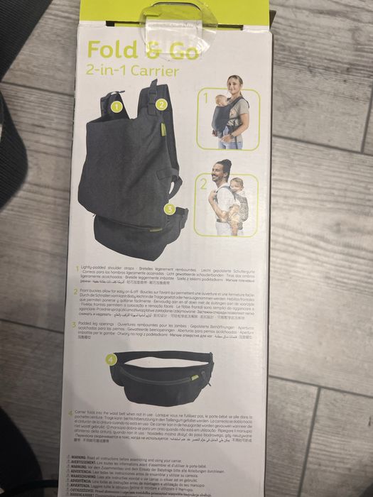 Marsupiu ergonomic pentru bebelusi, Infantino, 2 in 1, Gri inchis