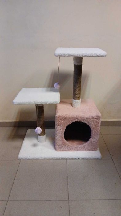 Катерушка-драскалка за котка с къщичка-доставка 7лв