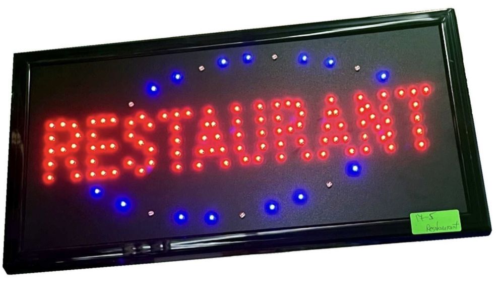 Firma luminoasa dinamica 50x25cm, Semn LED vitrina geam usa magazin