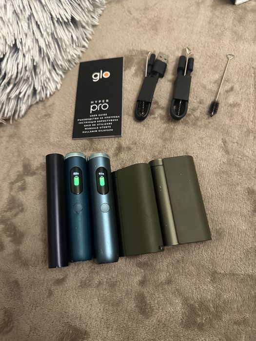 Pachet 5 dispozitive Glo Hyper Pro & Air & Hyper X2 +2 cabluri USB C + 3 perii de curatare