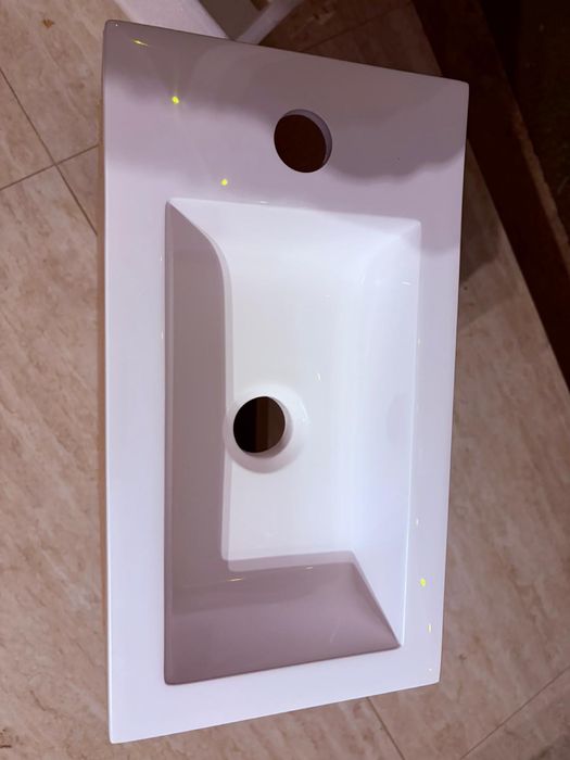 Set mobilier baie Kometmöbel 40 cm cu lavoar și mască, preasamblat