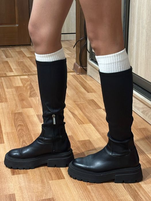 Сапоги чулки на платформе