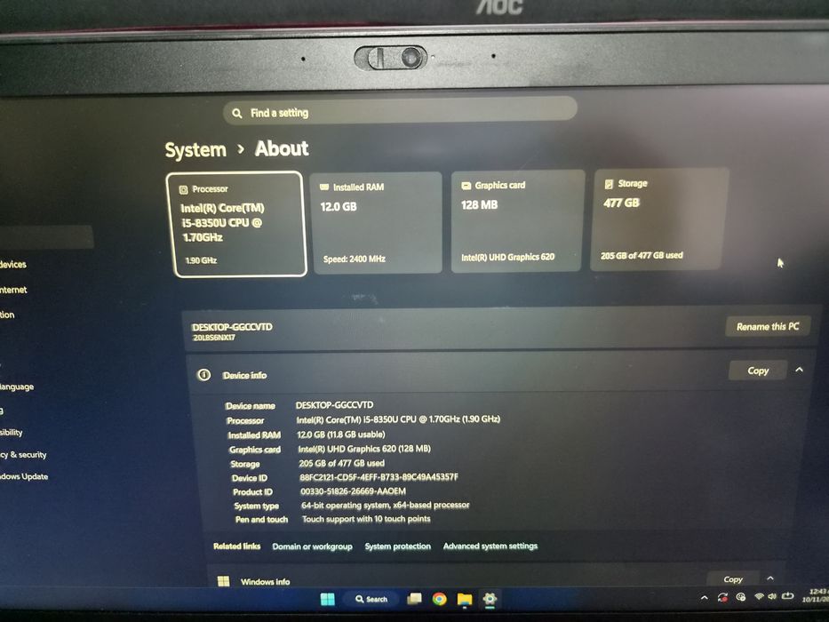 Lenovo Thinkpad T480S i5-8350U 12GB RAM 480GB SSD + Cadou