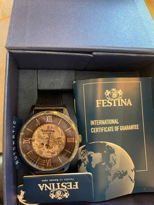 skeleton watch festina