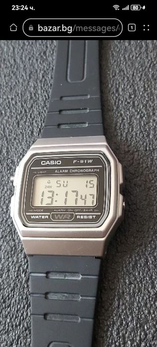 Часовник Casio F-91W
