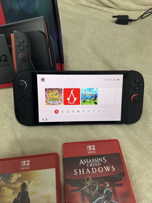 Nintendo Switch 2 — полный комплект + 3 игры