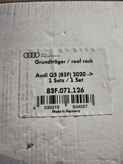 Bare transversale Audi Q3 / Roof Rack