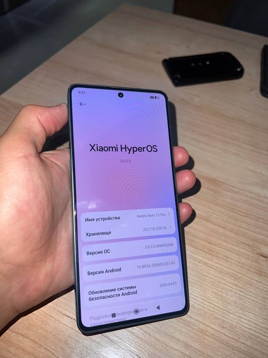 Redmi not 13 pro 8+4 256 tali