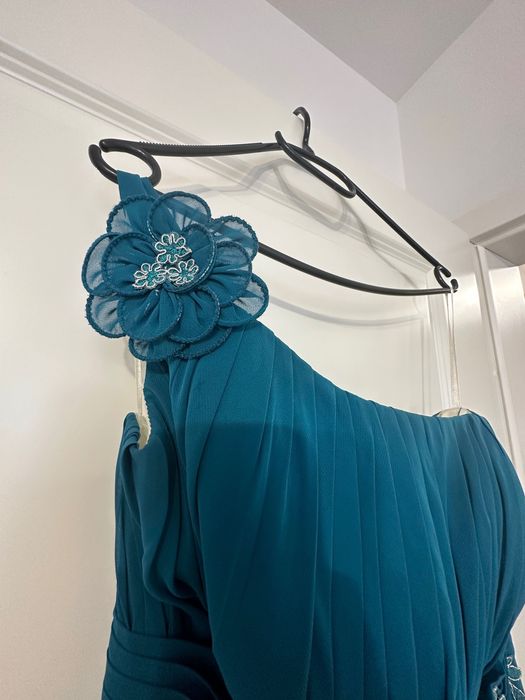Rochie de gala lunga turcoaz