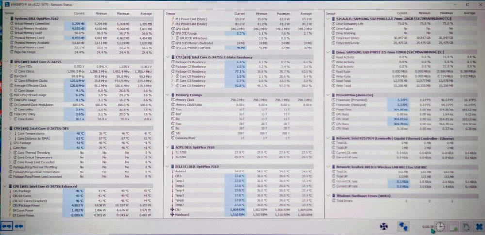 Vand Dell Optiplex 7010 i5-3475S 8GB RAM, 128GB ssd Samsung PM851