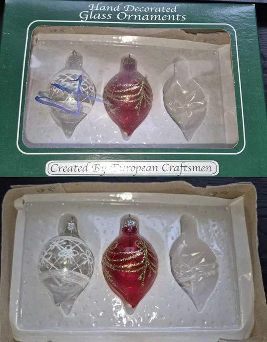 Lot 18 globulete sticla pentru bradul de Craciun