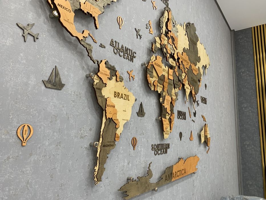 Дунё харитаси декор 3д, карта мира, 3d xarita 3d dunyo, karta mir, a