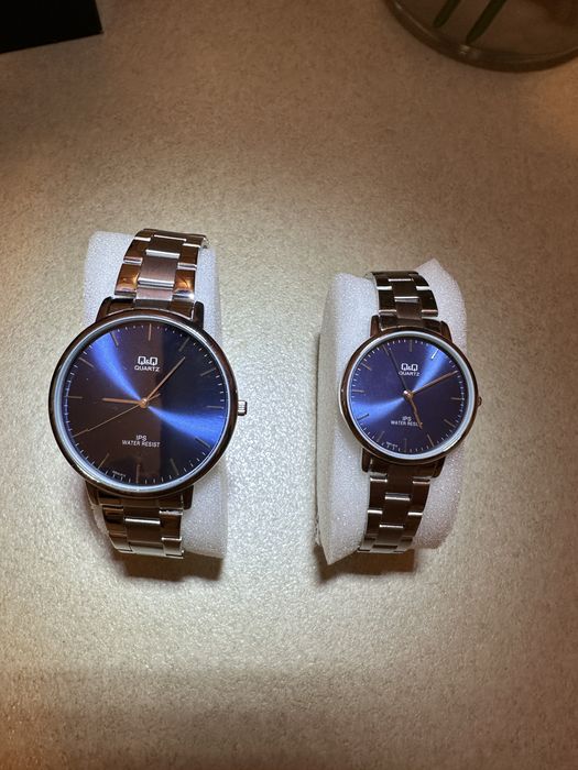 Pachet duo ceasuri barbat & dama Q&Q BB Collection